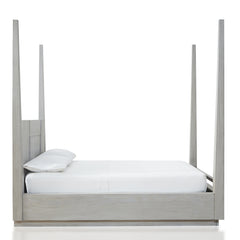 Destination Wood Queen Poster Bed in Cotton Grey - Ornate Home