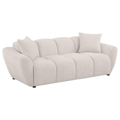 Destino Greige 2-piece Chenille Splayed Arm Sofa Set - Ornate Home