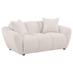 Destino Greige 2-piece Chenille Splayed Arm Sofa Set - Ornate Home