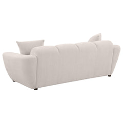 Destino Greige 3-piece Chenille Splayed Arm Sofa Set - Ornate Home