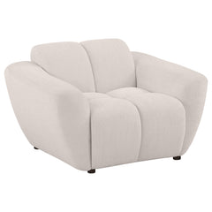 Destino Greige 3-piece Chenille Splayed Arm Sofa Set - Ornate Home