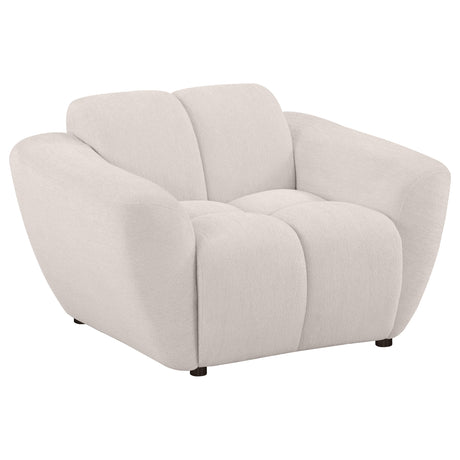 Destino Greige 3-piece Chenille Splayed Arm Sofa Set - Ornate Home