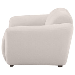 Destino Greige Chenille Upholstered Splayed Arm Accent Chair - Ornate Home