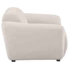 Destino Greige Chenille Upholstered Splayed Arm Accent Chair - Ornate Home