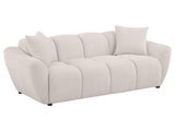 Destino Greige Chenille Upholstered Splayed Arm Sofa - Ornate Home