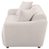 Destino Greige Chenille Upholstered Splayed Arm Sofa - Ornate Home