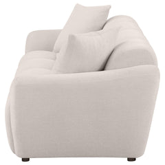 Destino Greige Chenille Upholstered Splayed Arm Sofa - Ornate Home