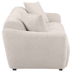 Destino Greige Chenille Upholstered Splayed Arm Sofa - Ornate Home
