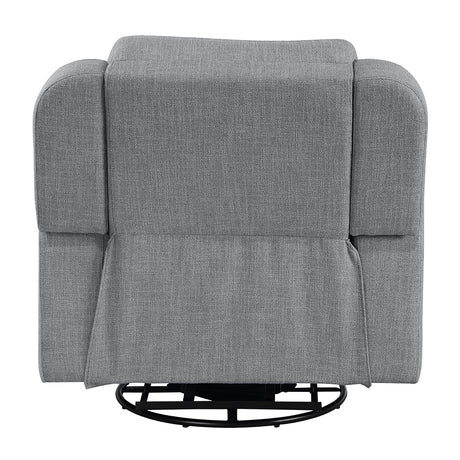 Destiny Gray Glider Recliner W/Swivel - Ornate Home