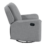 Destiny Gray Glider Recliner W/Swivel - Ornate Home