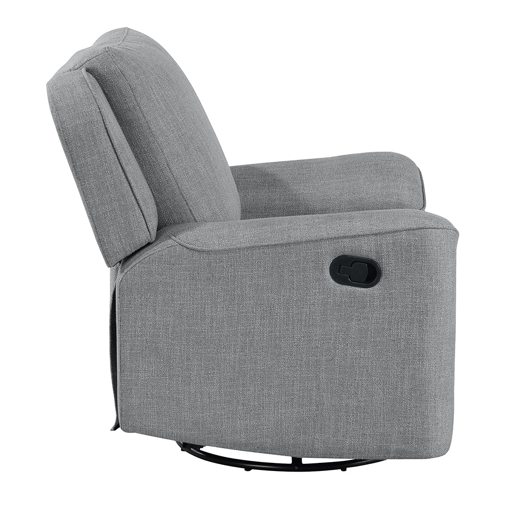 Destiny Gray Glider Recliner W/Swivel - Ornate Home