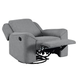 Destiny Gray Glider Recliner W/Swivel - Ornate Home