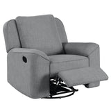 Destiny Gray Glider Recliner W/Swivel - Ornate Home