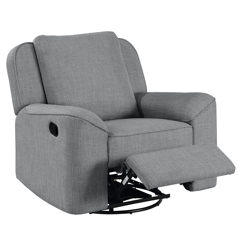 Destiny Gray Glider Recliner W/Swivel - Ornate Home