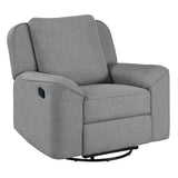 Destiny Gray Glider Recliner W/Swivel - Ornate Home