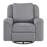 Destiny Gray Glider Recliner W/Swivel - Ornate Home