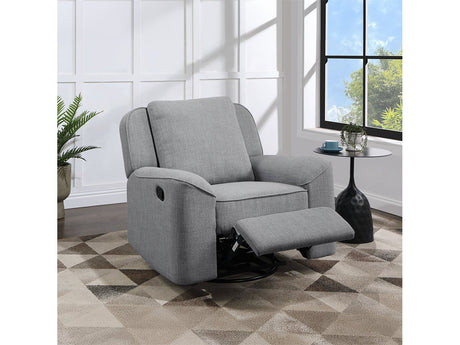 Destiny Gray Glider Recliner W/Swivel - Ornate Home