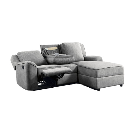 Destiny Gray Motion Sectional Sofa - Ornate Home