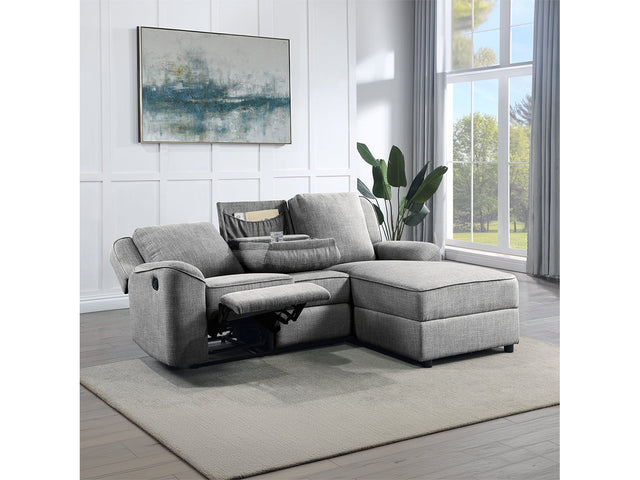 Destiny Gray Motion Sectional Sofa - Ornate Home