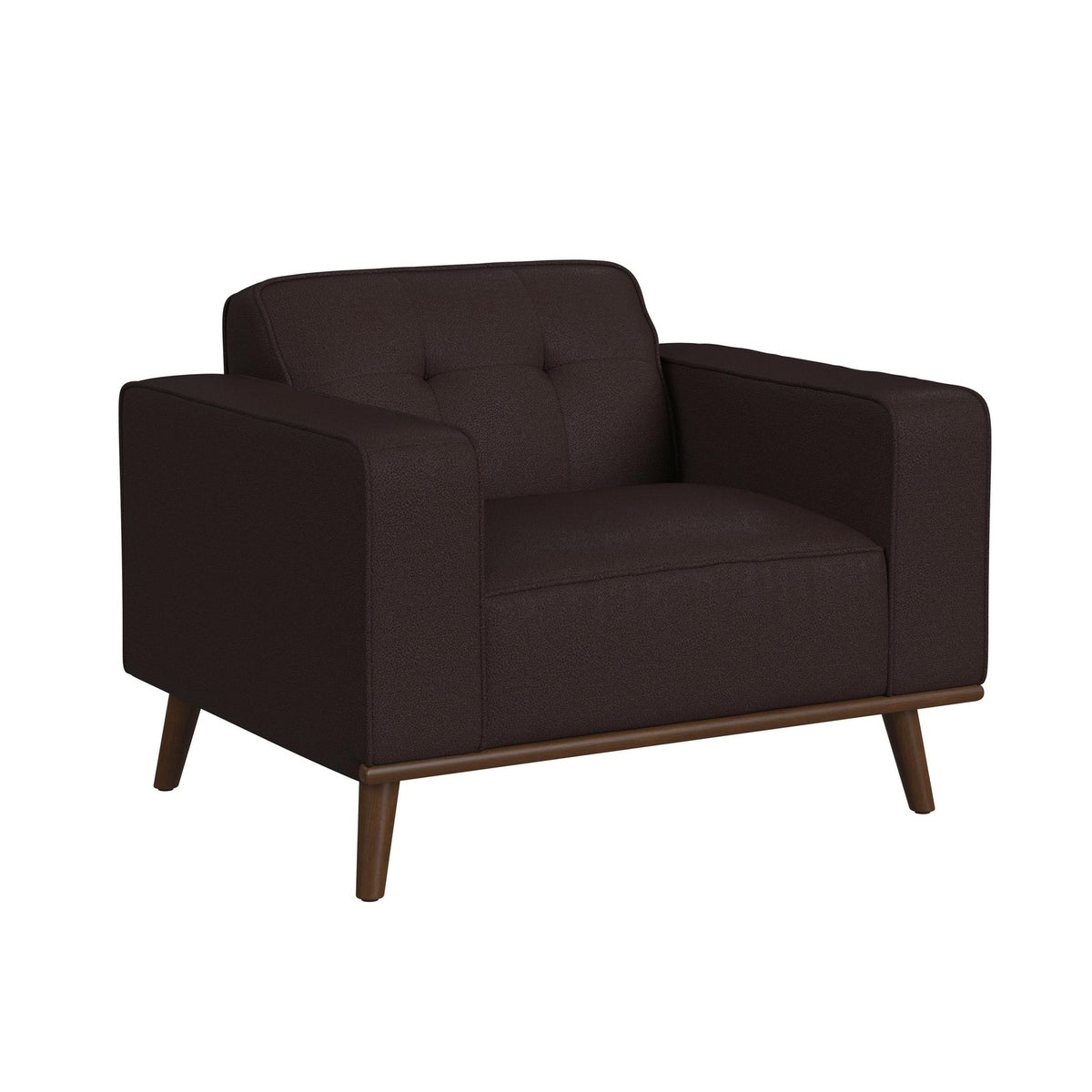 Destiny Pebble Brown Chair with Wood Front - Ornate Home