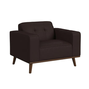 Destiny Pebble Brown Chair with Wood Front - Ornate Home