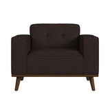 Destiny Pebble Brown Chair with Wood Front - Ornate Home