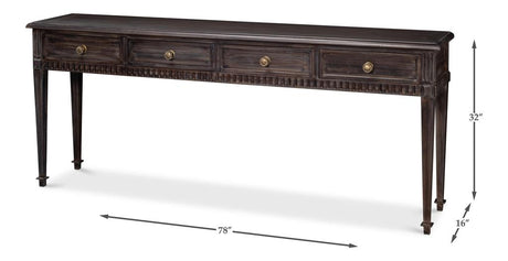 Details Brown Console Table - Ornate Home