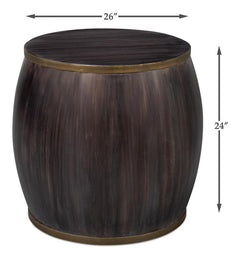 Details Brown Side Table - Ornate Home