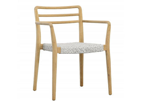 Detta Natural/White Outdoor Dining Chair - Ornate Home