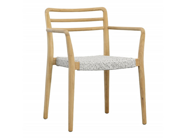Detta Natural/White Outdoor Dining Chair - Ornate Home