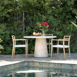 Detta Natural/White Outdoor Dining Chair - Ornate Home