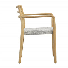 Detta Natural/White Outdoor Dining Chair - Ornate Home