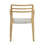Detta Natural/White Outdoor Dining Chair - Ornate Home