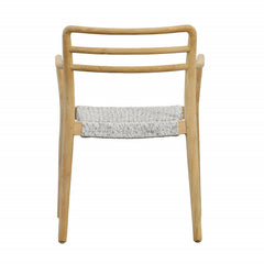 Detta Natural/White Outdoor Dining Chair - Ornate Home