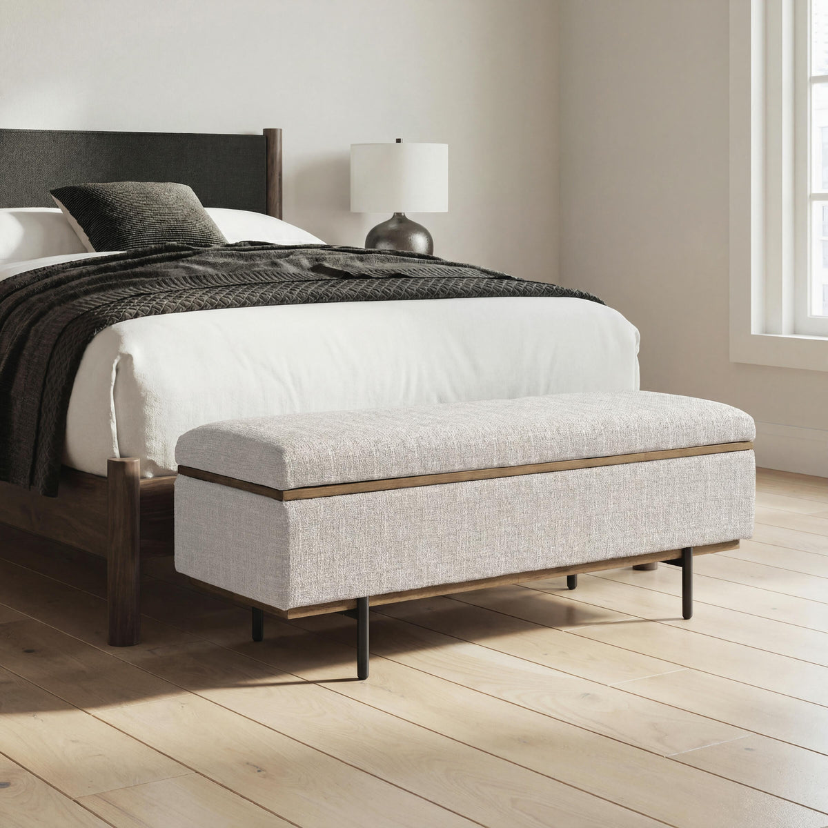 Dettaford Next-Gen Nuvella Stone Storage Bench - Ornate Home