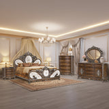 Devany Cherry Eastern King Bed - Ornate Home