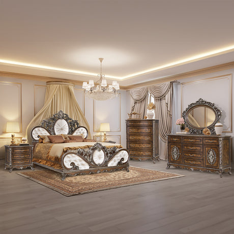 Devany Cherry Eastern King Bed - Ornate Home