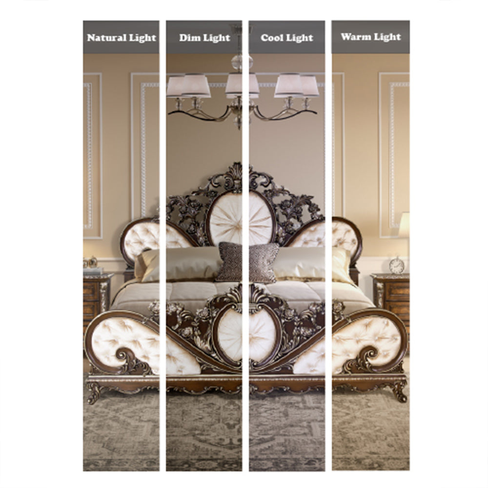 Devany Cherry Eastern King Bed - Ornate Home