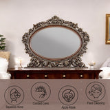 Devany Cherry Oval Mırror - Ornate Home