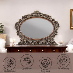 Devany Cherry Oval Mırror - Ornate Home