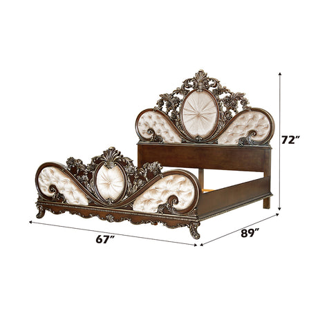 Devany Cherry Queen Bed - Ornate Home