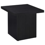 Devar Black 2-piece Square Cocktail Coffee End Table Set - Ornate Home