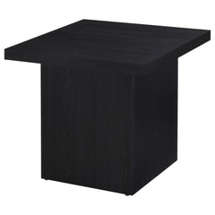 Devar Black 2-piece Square Cocktail Coffee End Table Set - Ornate Home