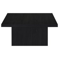 Devar Black 2-piece Square Cocktail Coffee End Table Set - Ornate Home