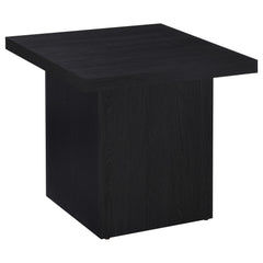 Devar Black 3-piece Square Cocktail Coffee End Table Set - Ornate Home