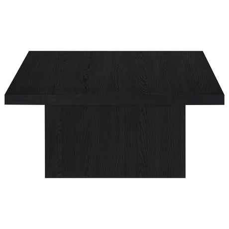Devar Black Square Engineered Wood Cocktail Coffee Table - Ornate Home