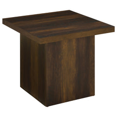 Devar Dark Pine 2-piece Square Coffee and End Table Set - Ornate Home