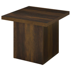 Devar Dark Pine 3-piece Square Coffee and End Table Set - Ornate Home