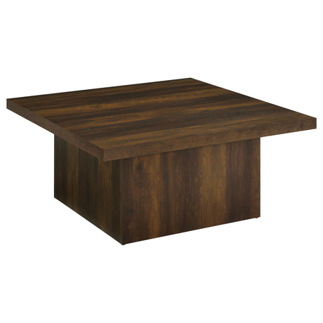 Devar Dark Pine Square Engineered Wood Cocktail Coffee Table - Ornate Home