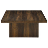 Devar Dark Pine Square Engineered Wood Cocktail Coffee Table - Ornate Home